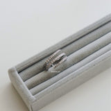 LOIREE - NOEMI Zirconia Three Layer Bridal Ring - Wedding