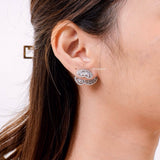 LOIREE - KATE Zirconia Double Layer Butterfly Earrings - Wedding