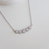 LOIREE - MATILDA Zirconia Round Chain Necklace - Wedding