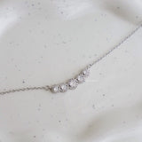 LOIREE - MATILDA Zirconia Round Chain Necklace - Wedding