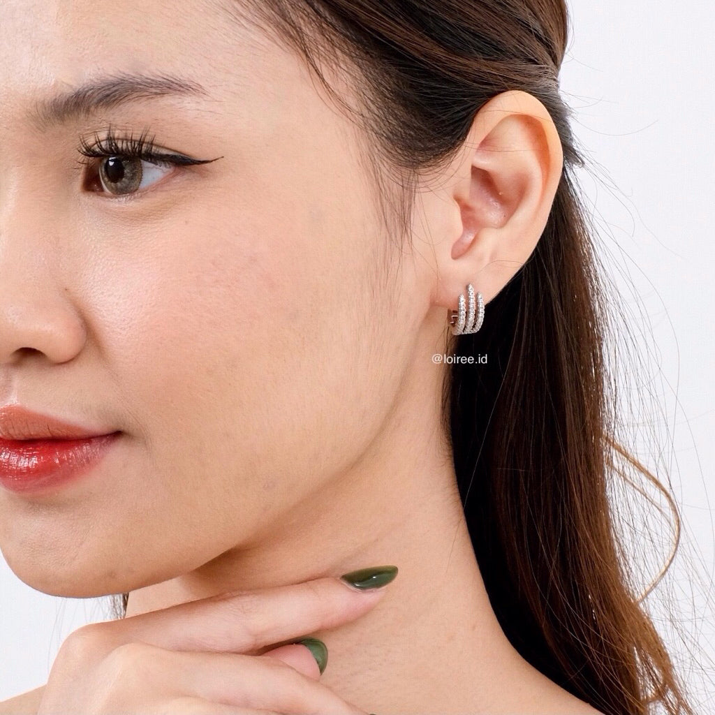 NICOLE Zirconia Hoop Earrings