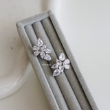 LOIREE - SAGE Zirconia Bridal Earrings - Wedding