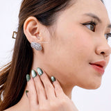 LOIREE - KATE Zirconia Double Layer Butterfly Earrings - Wedding