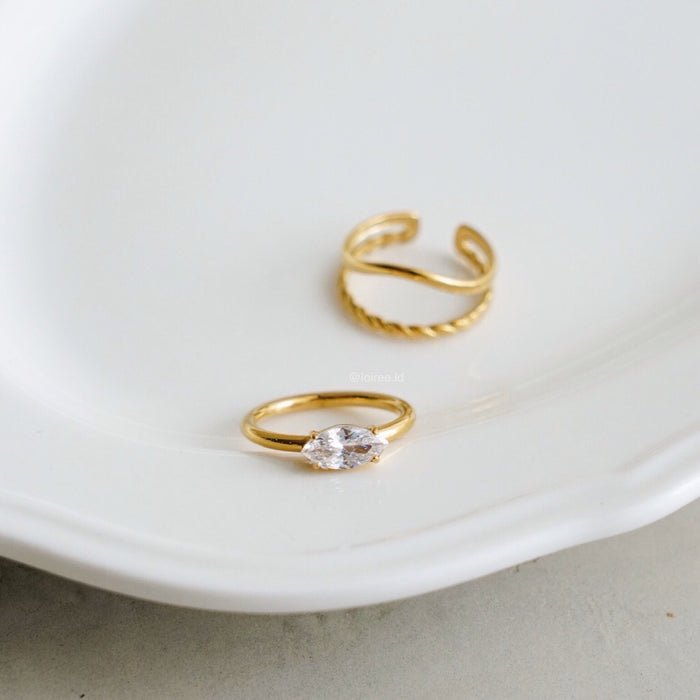 LOIREE - COHEN Stackable Rings - Gold Plated