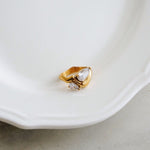 LOIREE - THANE Zirconia Irregular Ring - Gold Plated