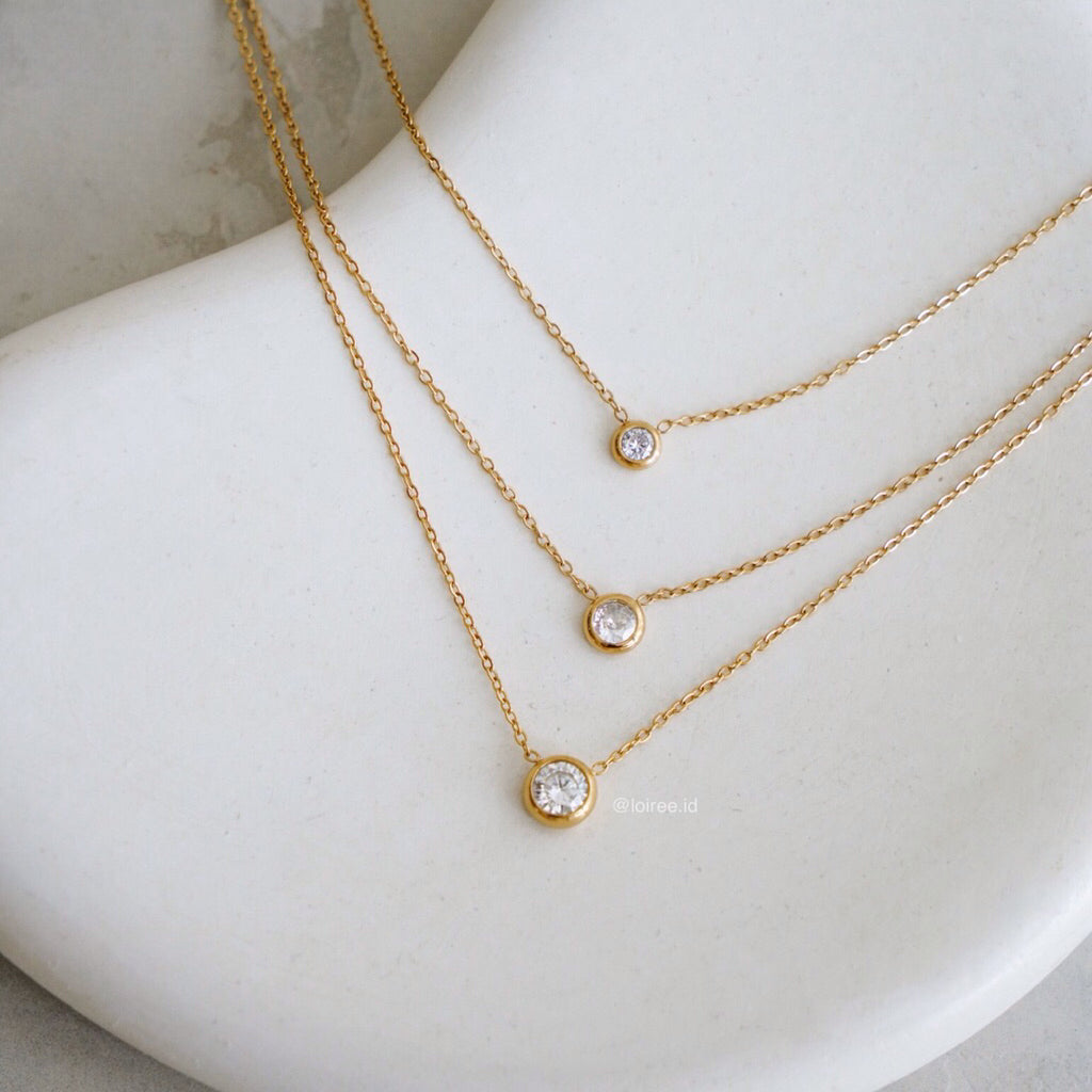 LOIREE - INDY Three-Layers Chain Necklace - Gold Plated