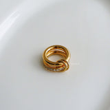 CAIRO Multi-Layer Stacking Ring - 18K Gold Plated Stainless Steel