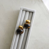 EIMEE Chunky Tiger Eye Earrings - 18K Gold Plated Stainless Steel