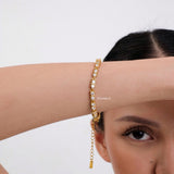 PIPER Zirconia Tennis Bracelet - 18K Gold Plated Stainless Steel