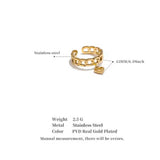 BRIAR Heart Adjustable Ring - 18K Gold Plated Stainless Steel