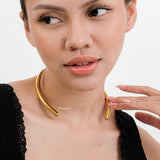 GRANDY Minimalist Classy Choker Necklace - 18K Gold Plated Stainless Steel