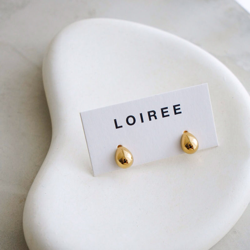 LOIREE - JONES Drop Stud Earrings - Gold Plated