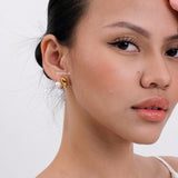 DEAN Pearl Stud Earrings - 18K Gold Plated Stainless Steel