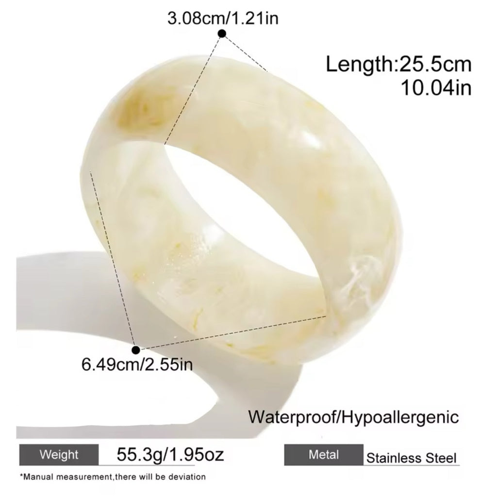 JIAN Vintage Resin Bangle Bracelet