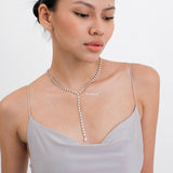 EVERLEIGH Zirconia Bridal Tennis Lariat Necklace - Wedding