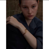 WILDER Double Layer Bangle - Gold Plated