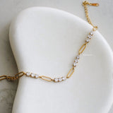 LOIREE - MILES Zirconia Chain Bracelet - Gold Plated