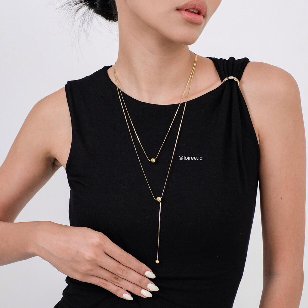 LOIREE - FINLEY Multi-Layer Necklace - Gold Plated Anti Karat Anti Alergi