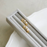 JULIAN Paved Hoop Earrings - 18K Gold Plated Stainless Steel