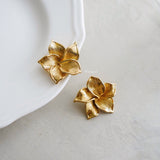 MAGNOLIA Flower Earrings - Gold Plated