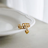 BRIAR Heart Adjustable Ring - 18K Gold Plated Stainless Steel