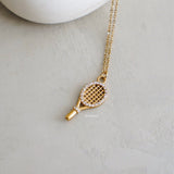 LOIREE - RACKET CHARM Chain Necklace - Gold Plated