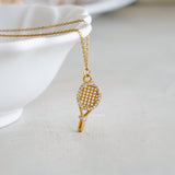 LOIREE - RACKET CHARM Chain Necklace - Gold Plated