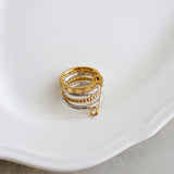 PAPERCLIP Multi-Layer Stacking Ring - Gold Plated