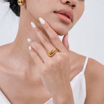 LOIREE - KEETH Knotted Ring - Gold Plated Anti Karat Anti Alergi