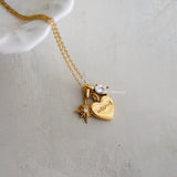 LOVE MOM Pendant Necklace - Gold Plated