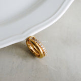CAIRO Multi-Layer Stacking Ring - 18K Gold Plated Stainless Steel