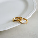 CAIRO Multi-Layer Stacking Ring - 18K Gold Plated Stainless Steel
