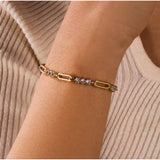 LOIREE - MILES Zirconia Chain Bracelet - Gold Plated