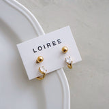 FORD Golden Zirconia Earrings - Gold Plated