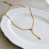 LENNOX Snake Pendant Necklace - Gold Plated