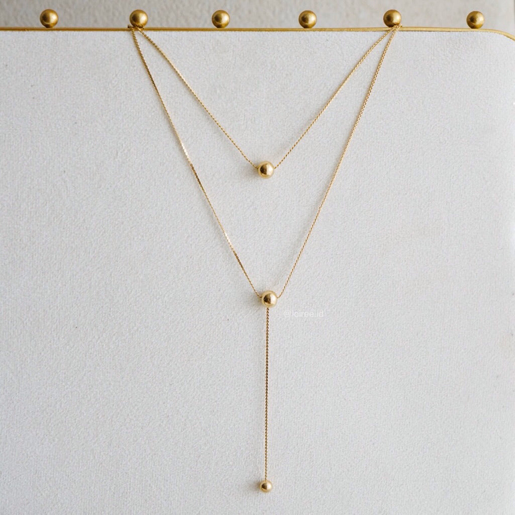 LOIREE - FINLEY Multi-Layer Necklace - Gold Plated Anti Karat Anti Alergi