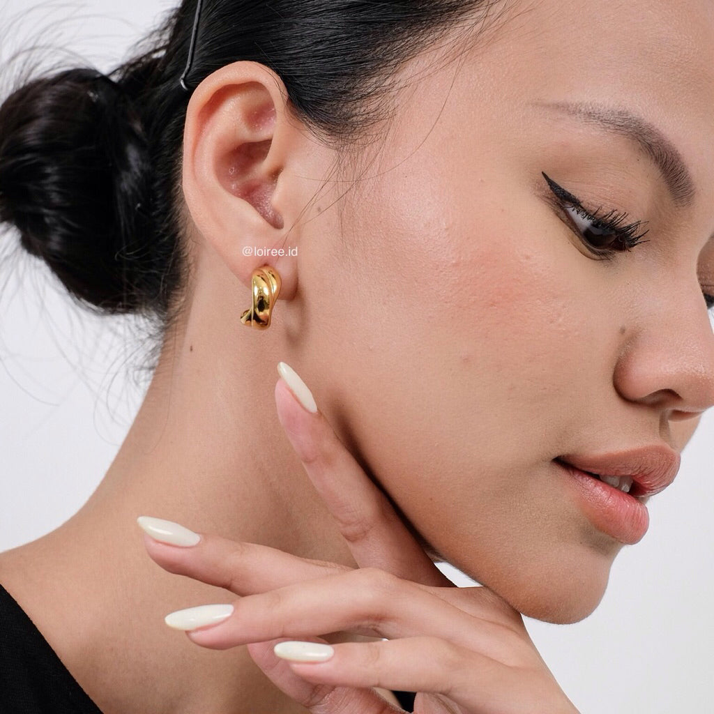 RYAN Twister Hoop Earrings - Gold Plated