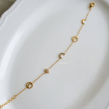 MARLEY Star & Moon Charms Bracelet - 18K Gold Plated Stainless Steel