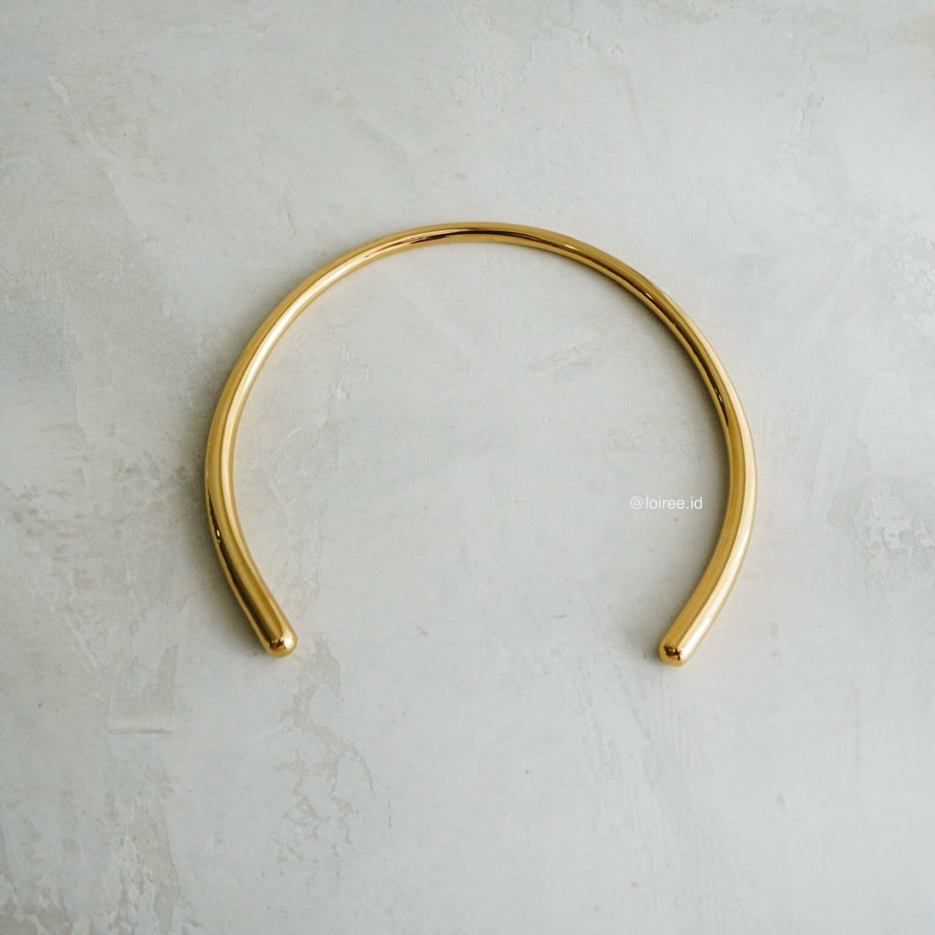 GRANDY Minimalist Classy Choker Necklace - 18K Gold Plated Stainless Steel
