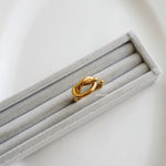 LOIREE - KEETH Knotted Ring - Gold Plated Anti Karat Anti Alergi