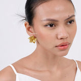 MAGNOLIA Flower Earrings - Gold Plated