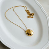SHILOH Long Pendant Necklace - 18K Gold Plated Stainless Steel