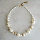 OPHELIA Pearl Necklace - 18K Gold Plated Stainless Steel