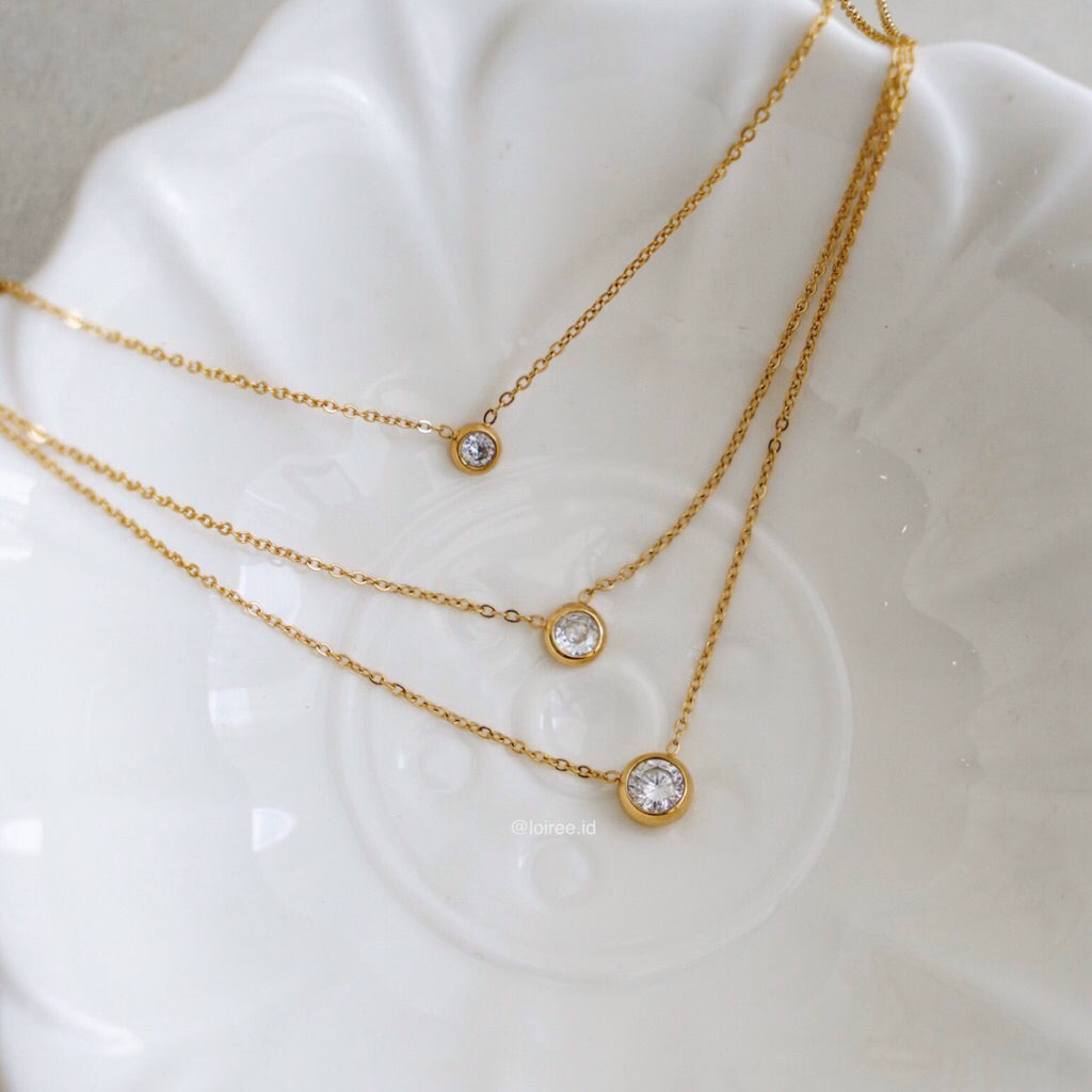 LOIREE - INDY Three-Layers Chain Necklace - Gold Plated