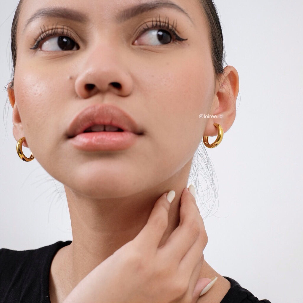 OLIVER Classic Hoop Earrings - Gold Plated