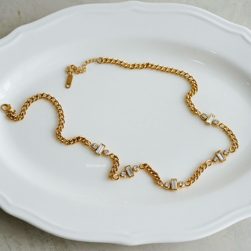 REAGAN Cuban Chain Necklace - 18K Gold Plated Stainless Steel