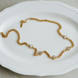 REAGAN Cuban Chain Necklace - 18K Gold Plated Stainless Steel