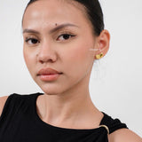 BEAN Stud Earrings - Gold Plated