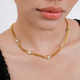 REAGAN Cuban Chain Necklace - 18K Gold Plated Stainless Steel