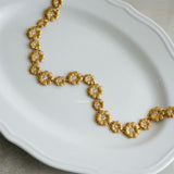 TAWNY Flower Choker Necklace - 18K Gold Plated Stainless Steel